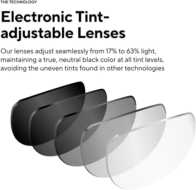 CHAMELO Music Shield Smart Audio Sunglasses – Matte Black Frame, Fire Lenses | Open-Ear Bluetooth Glasses for Men & Women with Electronic Tint Control, Sweat Proof, Sports Eyewear, 100% UV Protection