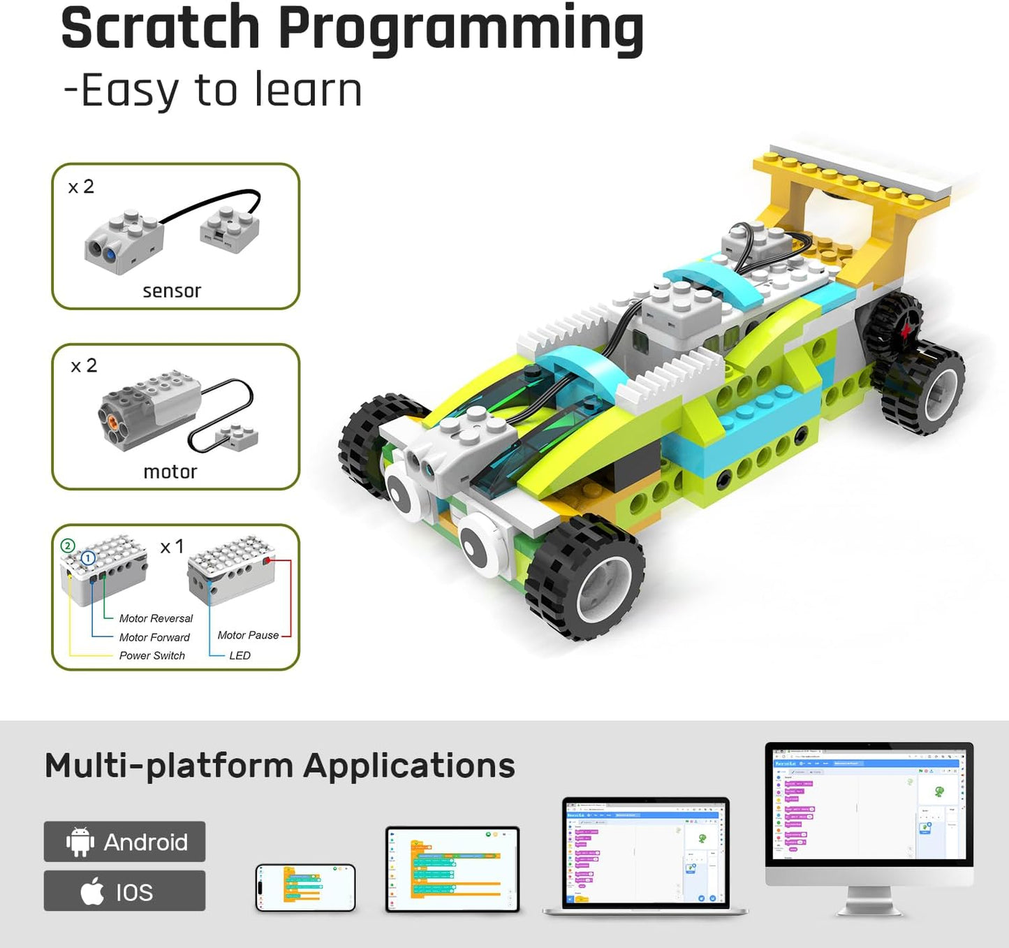 Coding Robot Kit for Kids Ages 6+, 200+ in 1 APP Control Dinosaur Robot Kit, Educational Scratch Program Robotic Kit with 47 Video Courses,Birthday Children's Day Gift for Boys Girls(600 Blocks)