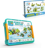 Makerzoid Robot Master Kit 2 Sets, Robots Sets of Coding Robots Kit & Building Blocks Set, Educational Gift for Brothers/Sisters Ages 6+